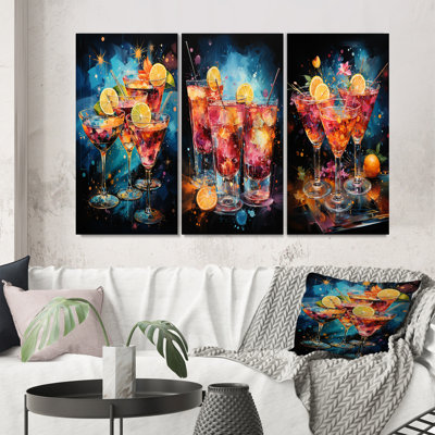 "Cocktail Confetti" 3 pièces