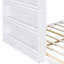 Lit simple superposé au dessus d'un lit double avec tablette et lumières DEL, blanc-289470487