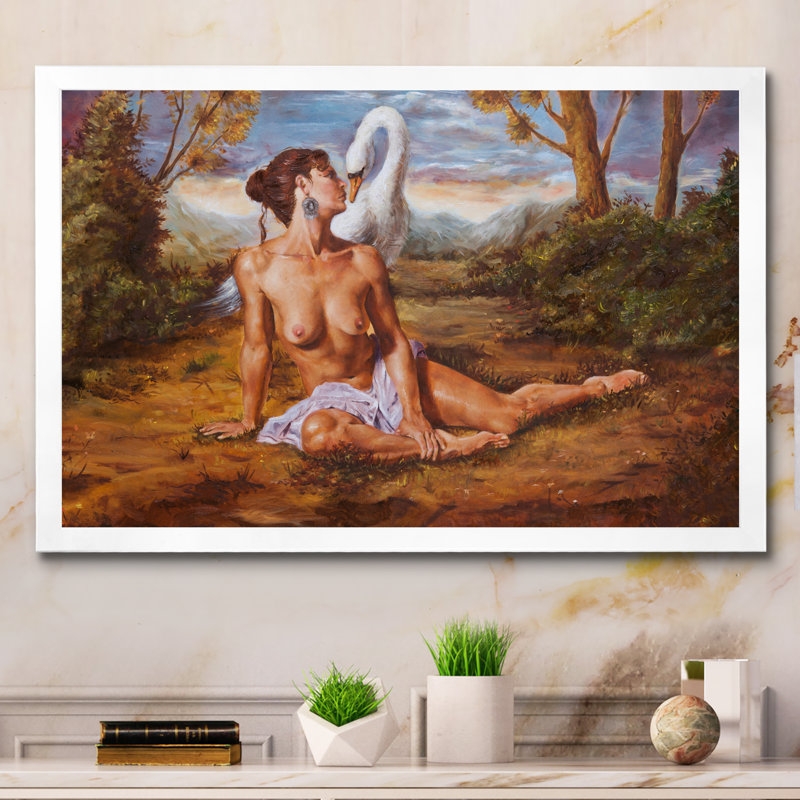 «Italian Italian», portrait de Giovane Donna - Impression sur toile, H 24 po x l 36 po x P 1 po, Cadre photo blanc