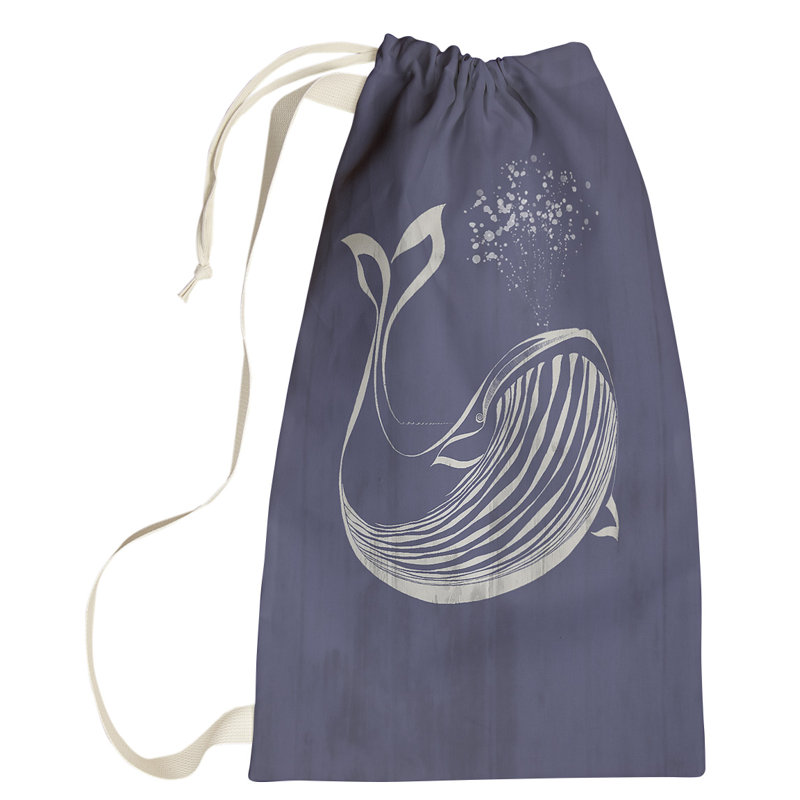 Sac à linge baleine rustique, Petit (H 64 po x l 20 po x P 1,5 po), Mauve