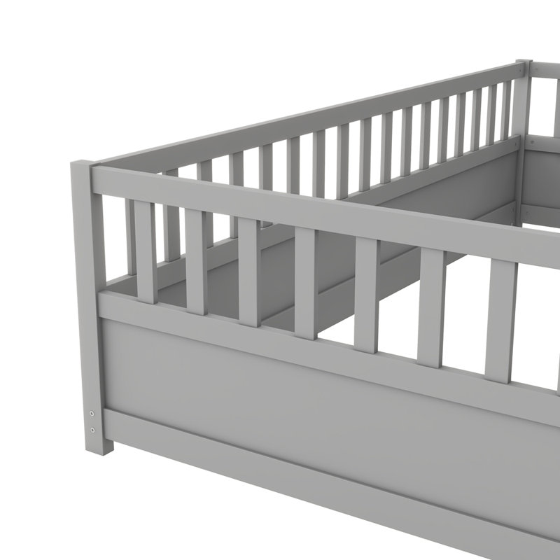 Lit super barrière de sécurité, Gris, Lit simple