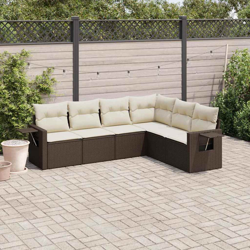 Vidaxl Garden Sofa Set Brown