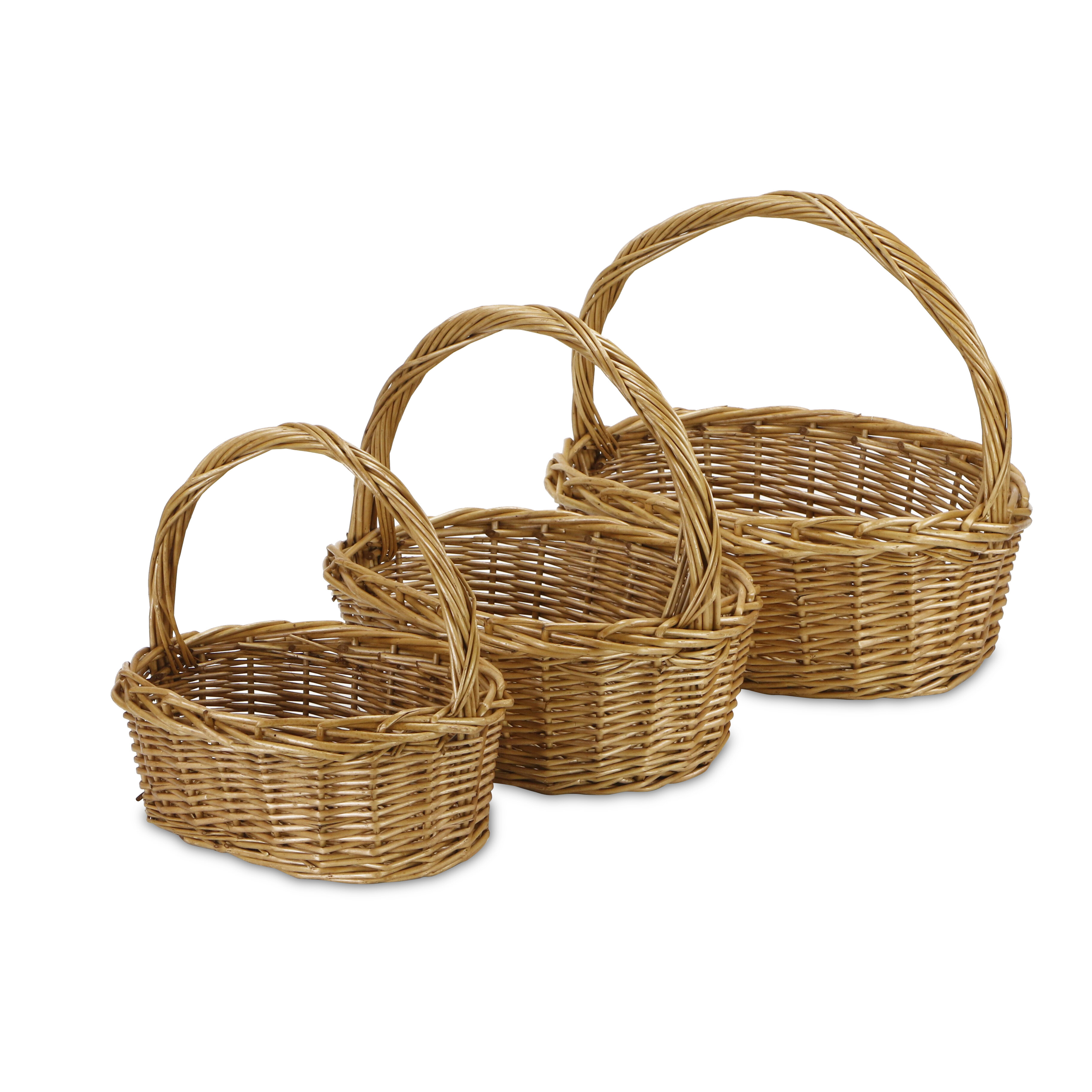 Bay Isle Home Saisha 3 Piece Wicker Basket Set Bay Isle Home