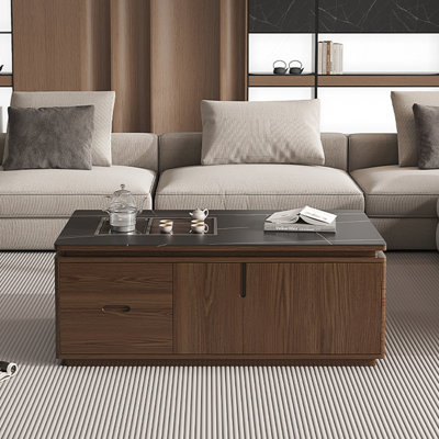 Table basse intelligente en bois massif