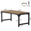 Solid Wood Steel Executive Desk