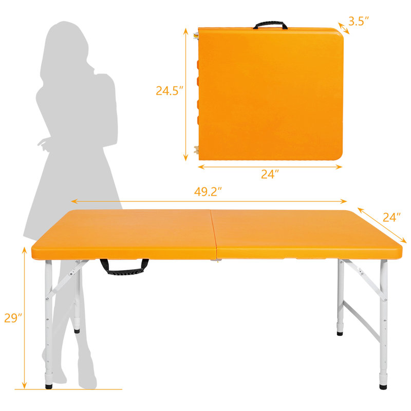 Table pliante portative 4 pieds pour l'intérieur et l'extérieur