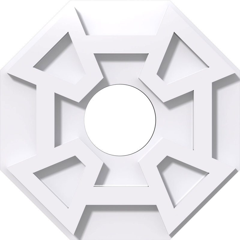 Médaillon de plafond contemporain en PVC Logan, H 1 po x l 16 po x P 16 po