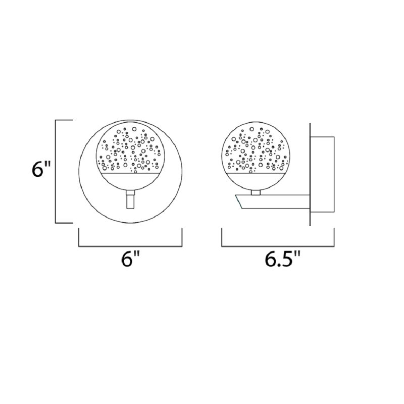 Appliquee à bras 1 lumière del Sensabaugh