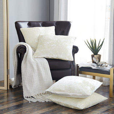 Crushed Velvet Throw Pillow Covers