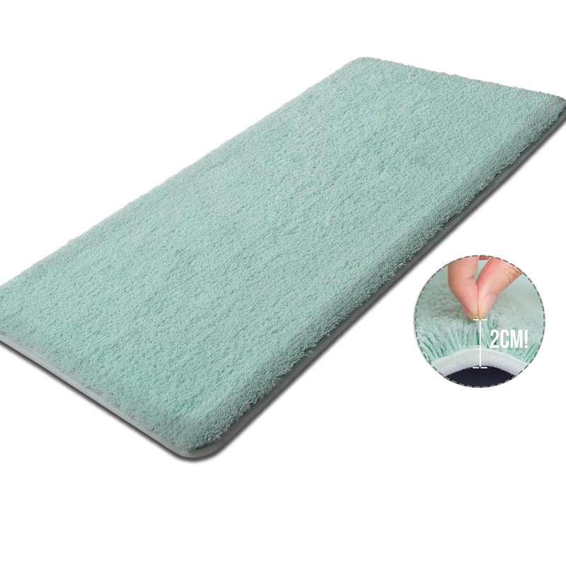 Rectangle Bath Mat, 70cm, 120cm, Duck Egg Blue