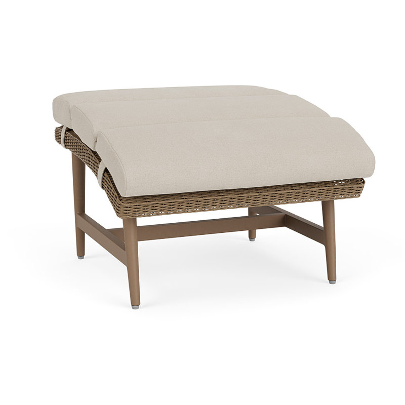 Cascade Outdoor Ottoman, Fawn, Sandberg Flax