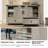 48" W Farmhouse Dressers With 2 Sliding Barn Doors, Gray-1170440703