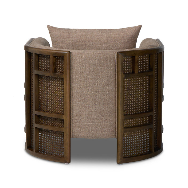 June Barrel Chair, Alcala Fawn, Vintage Parawood