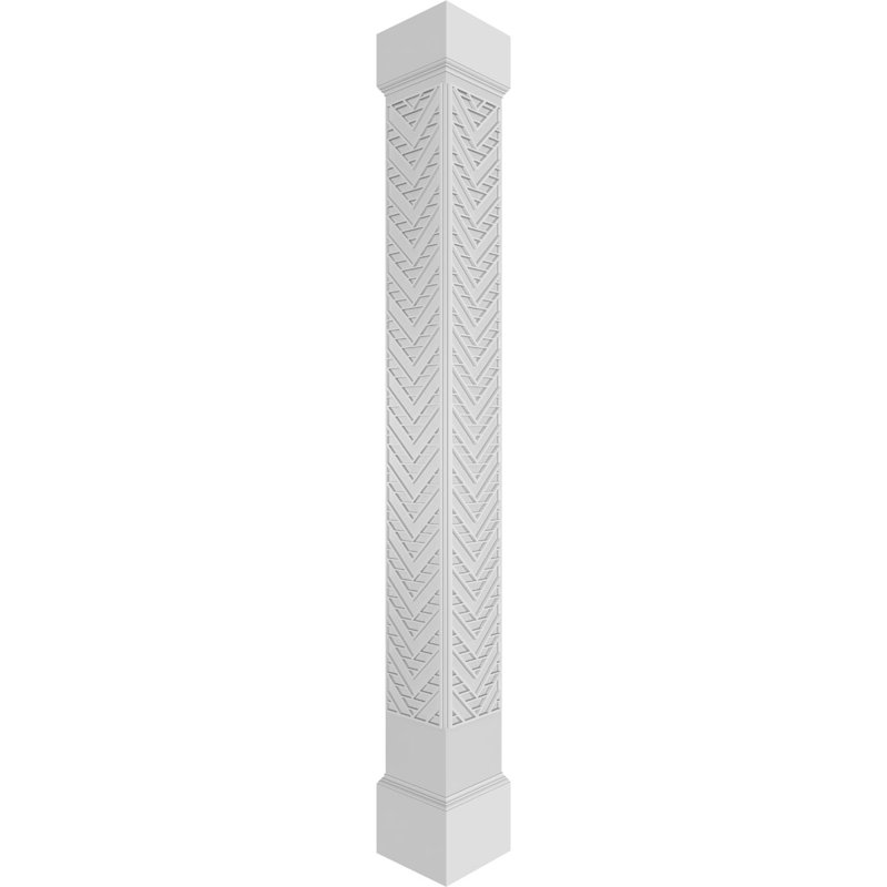 Gilcrest carré non effilé avec colonne Mission Capital, H 120 po x l 11,625 po x P 11,625 po
