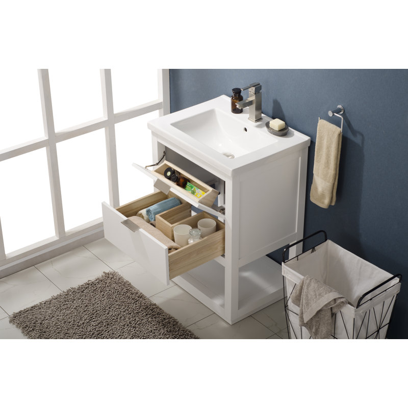 Ensemble de meuble-lavabo simple 24 po Eanes, Blanc