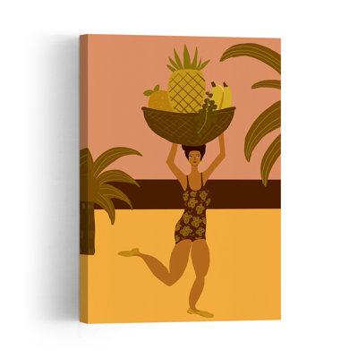 «Beach Fruit Carrier», impression abstraite de palmier côtier