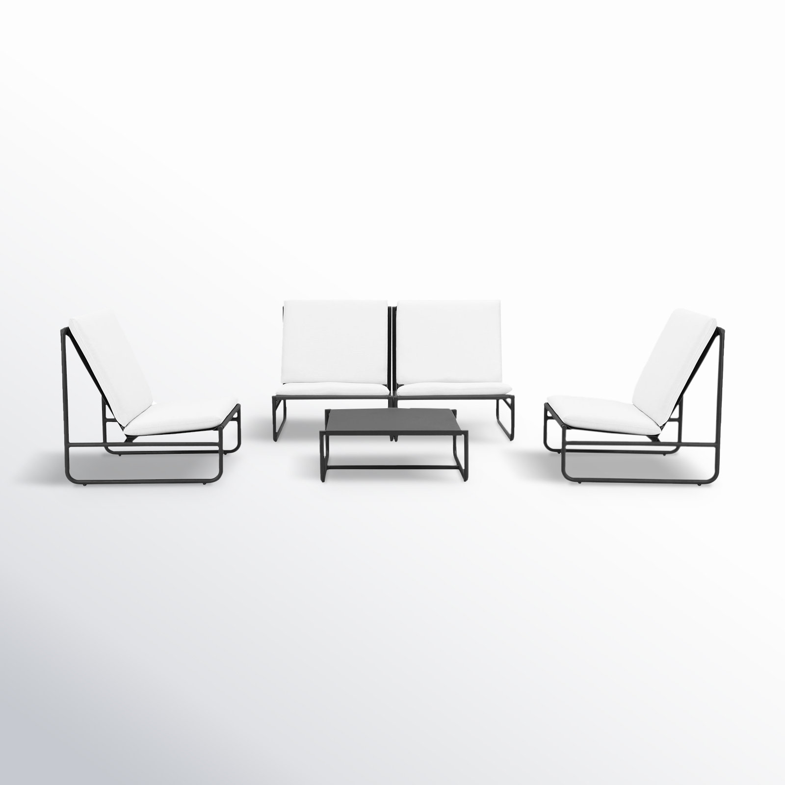 Sean 5 Piece Sofa Set, Black
