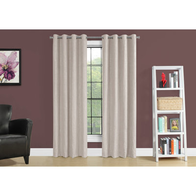 Curtain Panel, 2Pcs Set, Room Darkening, Grommet, Living Room, Bedroom, Kitchen, Contemporary, Modern