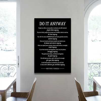 Art mural sur toile "Motivation quotidienne"