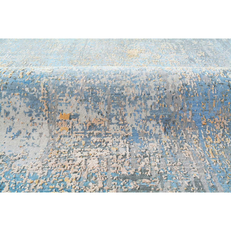 Wool Abstract Area Rug, Rectangle 9' x 12'