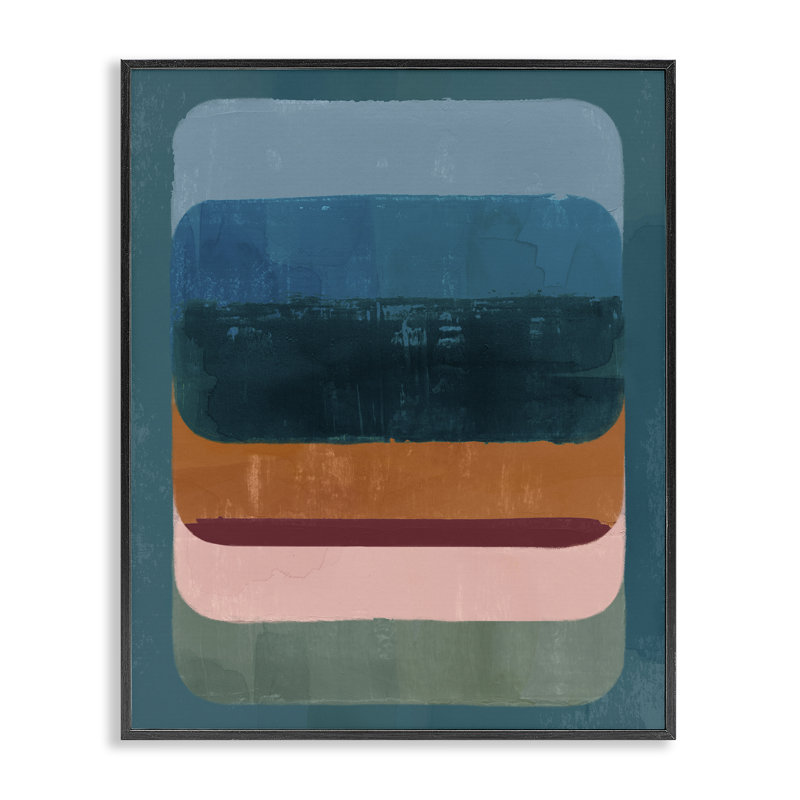  Art inspiré du sud-ouest par Victoria Barnes, H 20 po x l 16 po, Giclée encadrée noir minuit