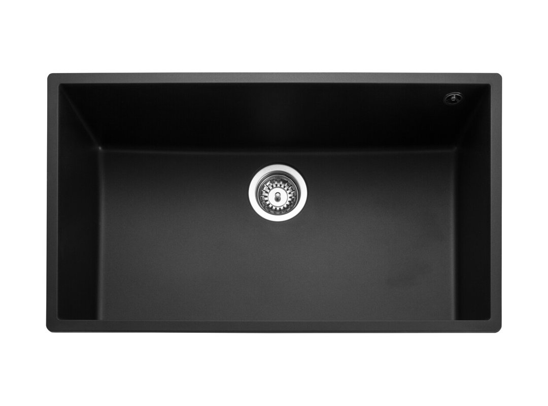 ORIDIAN Single Bowl Undermount White Granite Sink U/M 760*440