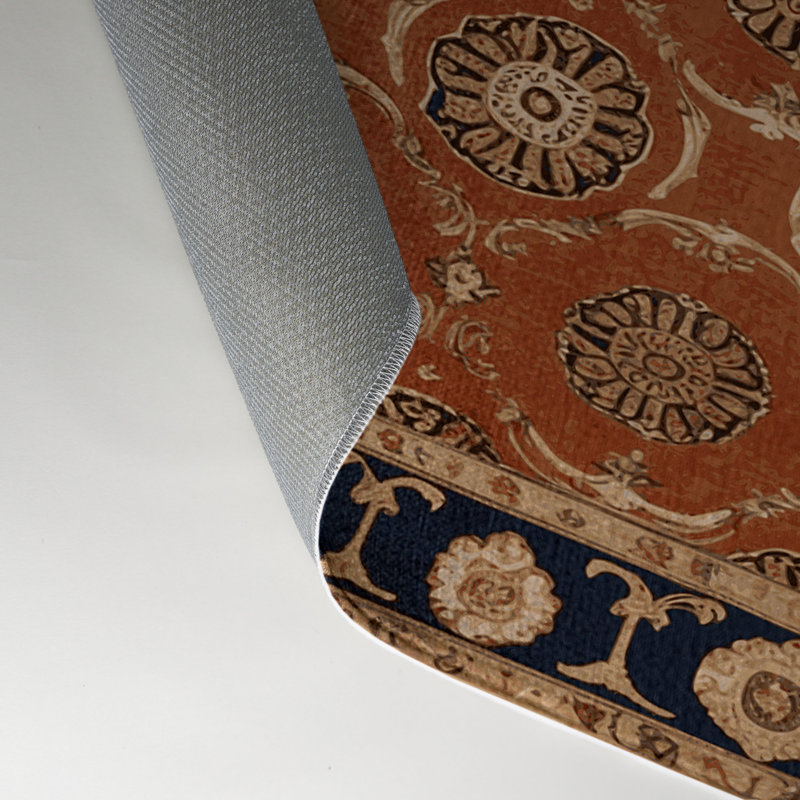 Tapis d'intérieur et d'extérieur brun français, Rectangle 5 pi x 7 pi