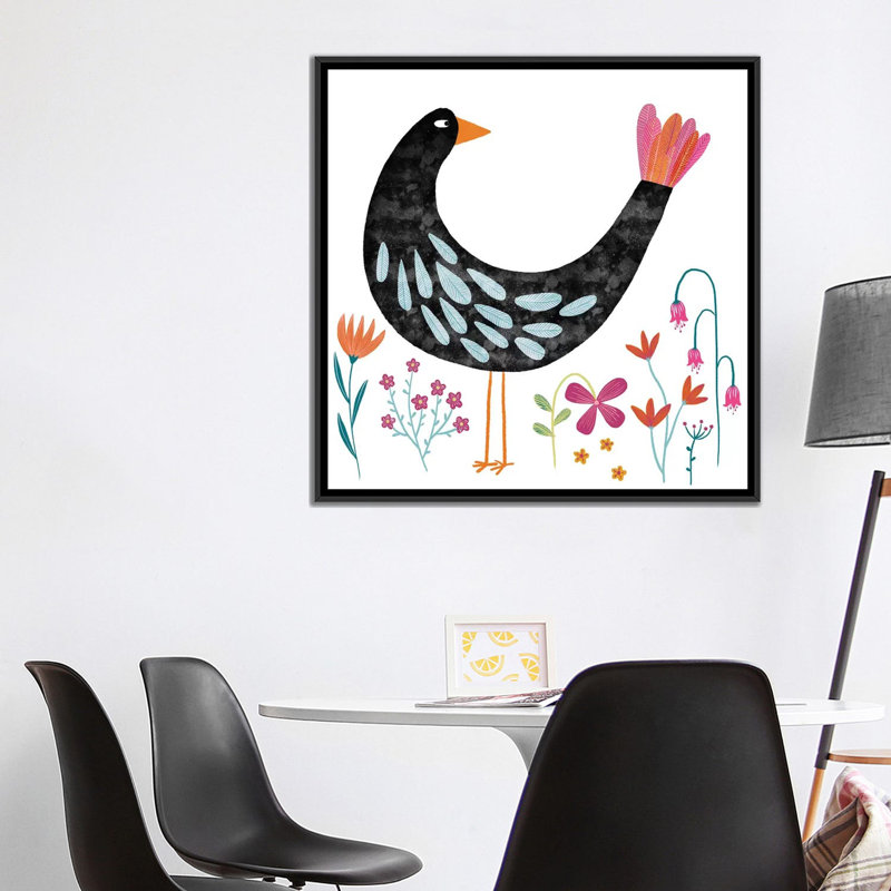 Oiseau avec une queue d’aronde par Nic squirrell-impression, H 37 po x l 37 po x P 1,5 po, Toile avec cadre noir