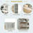Bohemia Style Shoe Cabinet With 3 Rattan Flip Drawers, 3 Square Shelves And 1 Storage Drawer And Key Hooks-691901477
