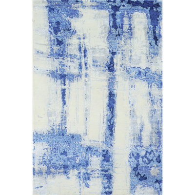Hand Woven Wool Abstract Area Rug