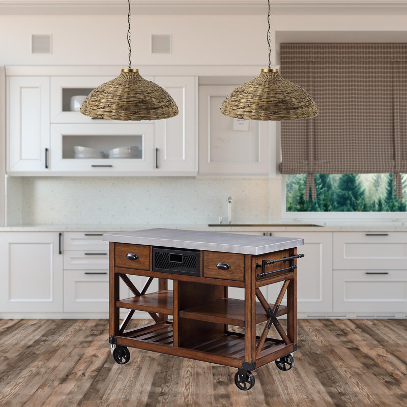 Solid Wood Kitchen Cart