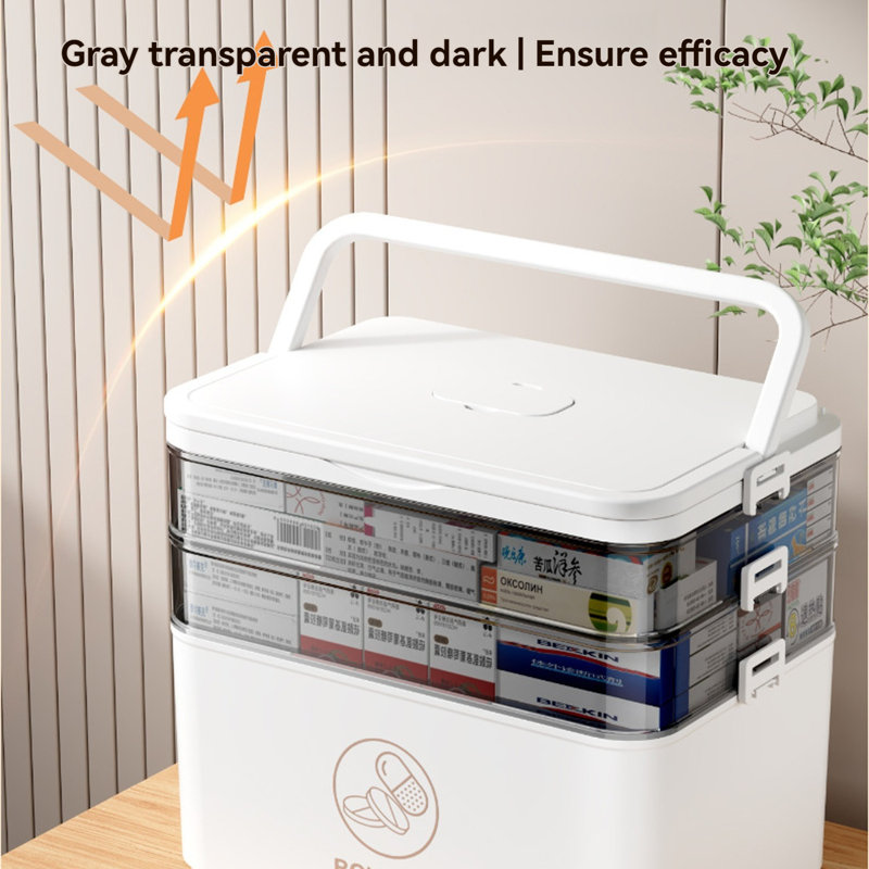 Boîte de rangement pour médicaments à l'épreuve de l'humidité à 3 niveaux