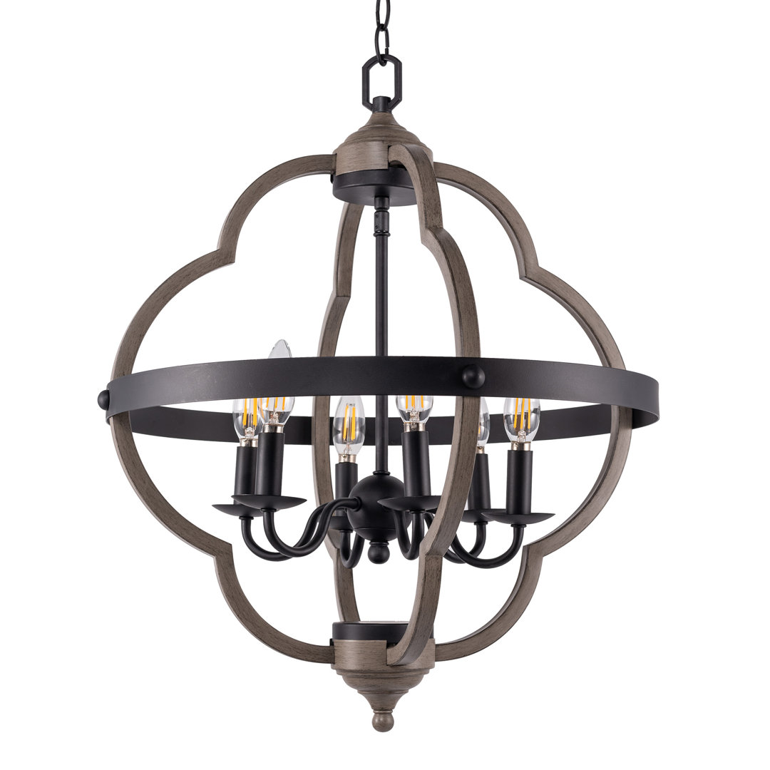 Varley 6 - Light Dimmable Lantern Geometric Chandelier One Allium Way®