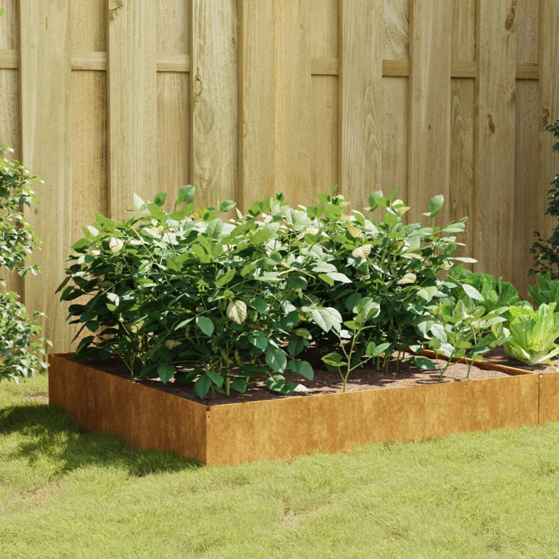 Almarene Metal Raised Garden Bed, 33.5cm H x 100cm W x 100cm D