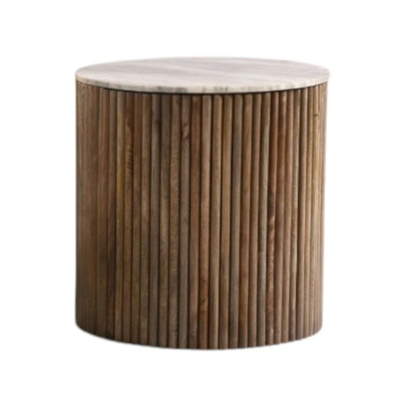 Reysdale Marble Top Storage Lamp Table