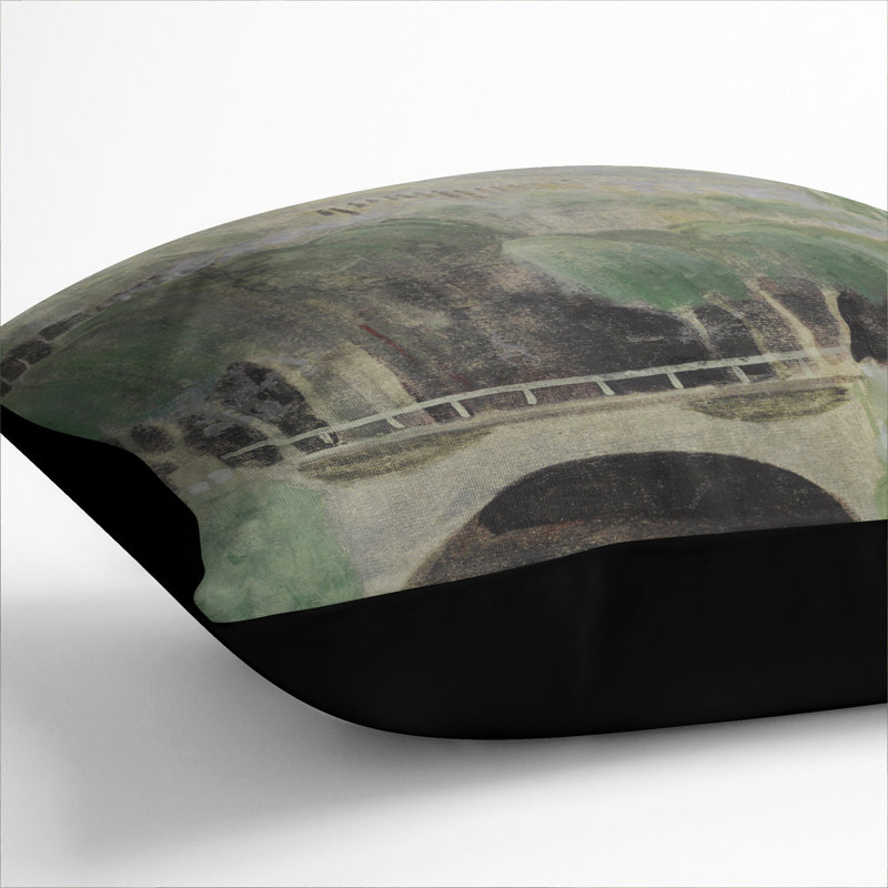 Spring Motif Scatter Cushion, Black, 40cm H x 40cm W x 15cm D