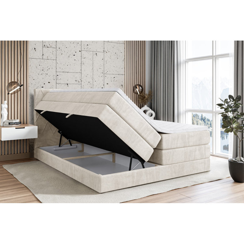 Brusch Bed, 200 x 200 cm, Beige cream