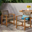 Chaise de salle à manger en bois et osier Hampton (ensemble de 2)-1679103884