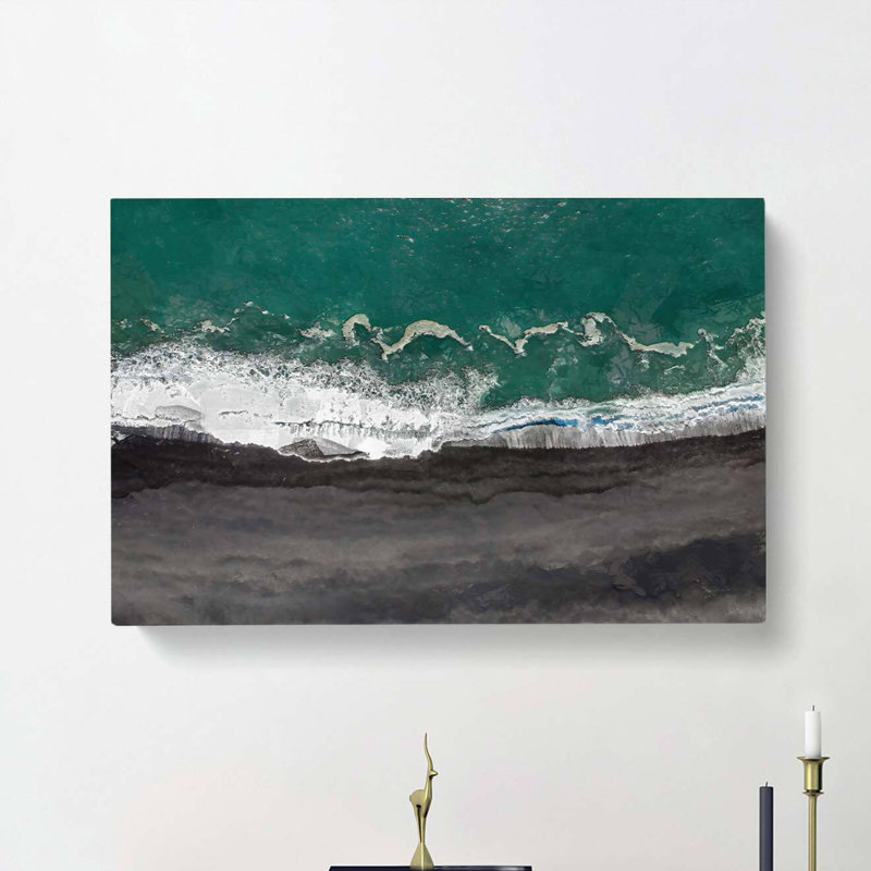 Above The Black Sand Beach In Iceland - Wrapped Canvas, 40cm H x 60cm W x 3cm D