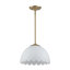 Luminaire suspendu 1 lumière avec verre opale Barnes-106853586