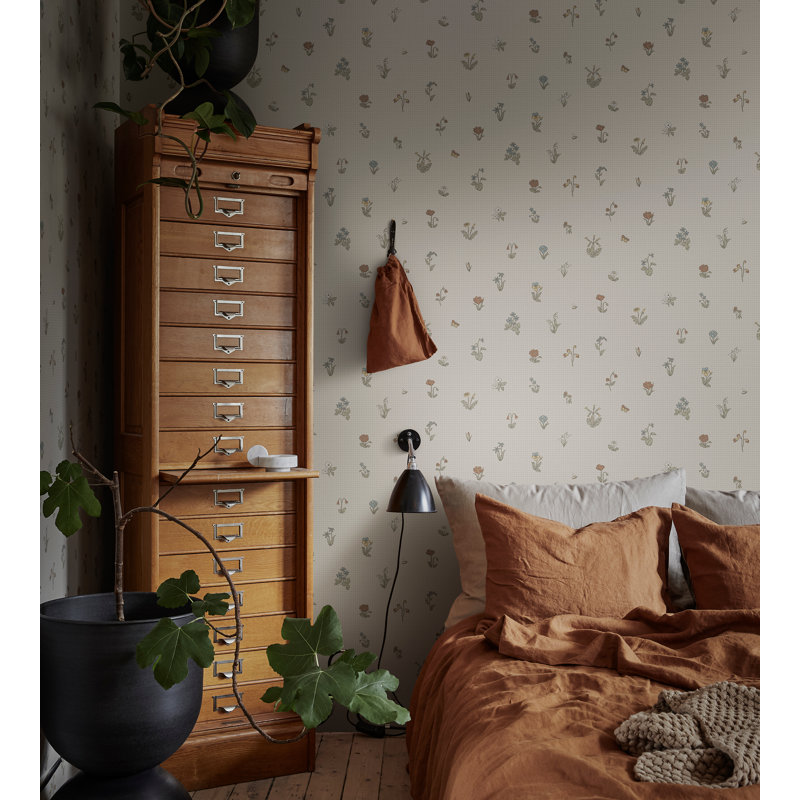 Rouleau de papier peint L 33 pi x l 20,86 po Kolonin Maja, Vert sauge