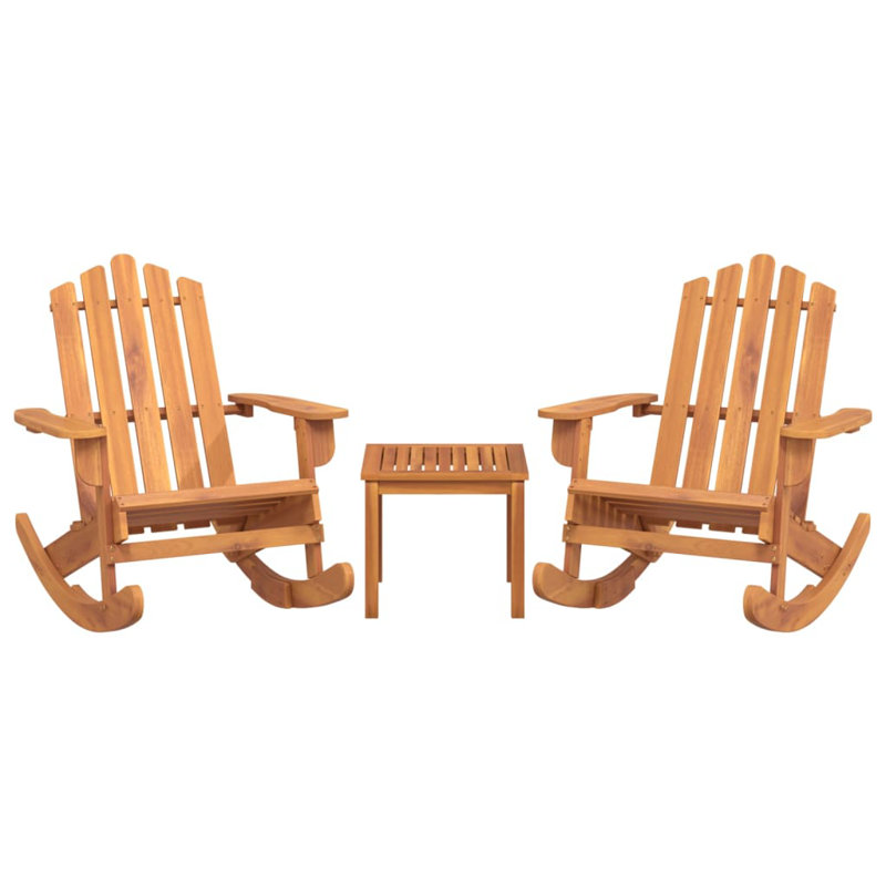 Ensemble de chaises pliantes Adirondack d'extérieur Doncaster, Brun
