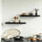 Black 23.6" Floating Shelves, Wall-Mounted Floating Shelf for Living Room, Bedroom, Bathroom-331646424-305153099