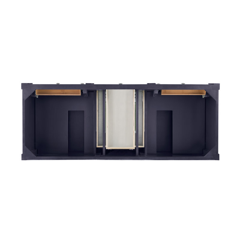 Brittany 60'' W Double Vanity, Eternal Jasmine Pearl, Victory Blue