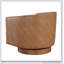 Fauteuil pivotant demi-tonneau en similicuir Maisy