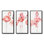 Gracieusement rose Shabby Flamingo - ensemble d'art mural encadré sur toile Shabby Elegance, par 3
