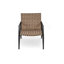 Ensemble de conversation moderne pour l'extérieur: 2 chaises en rotin PE + table d'appoint en acier noir et verre trempé - Durable et élégant
