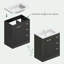 Ensemble de meuble-lavabo simple l 30 po avec comptoir SMC, armoire de salle de bain en bois Flutd avec 3 tiroirs et tablette réglable Adonia-898473146-898473147