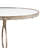 Nova 28 Inch Accent Side Table, Oval Mirror Top, Metal Base, Rustic Gold Finish