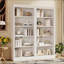 Bookcase Suite, Modern 5-Tier with Adjustable Shelves &amp; LED Light | Beige + Mustard Yellow | Solid Wood + MDF-246186701-246186699
